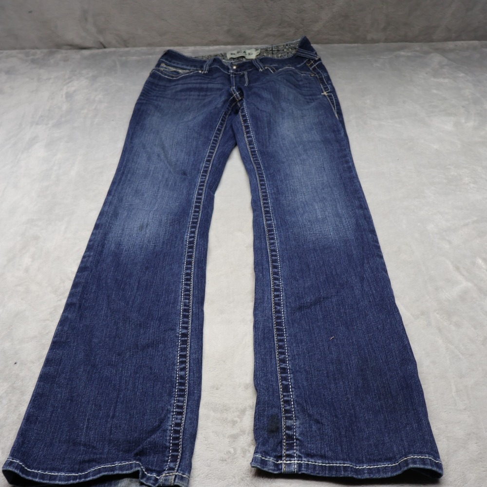 Ariat Jeans Womens 27R Dark Wash Denim Real Riding Whipstitch Bootcut Fade 29x32